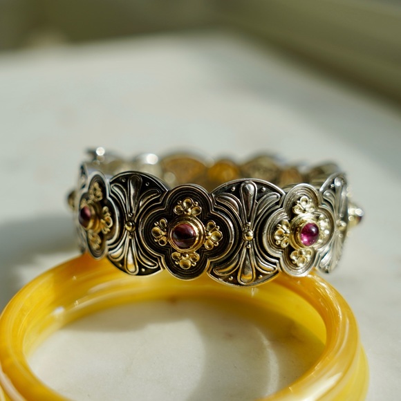 Konstantino Silver and Gold Bracelet with Gemstone Accents - Picture 4 of 10